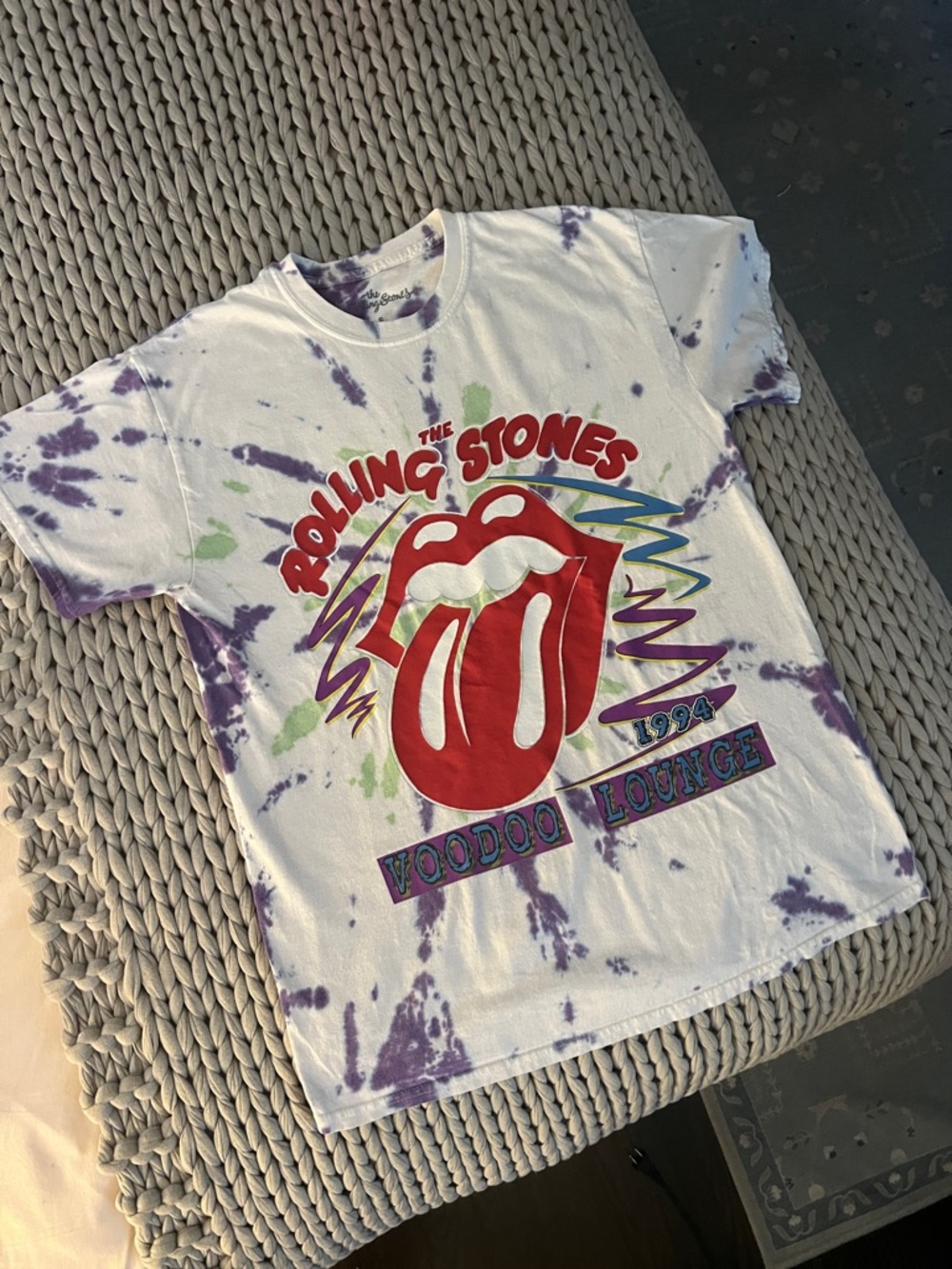 Rolling Stones 1994 Voodoo Lounge Tour Purple Tie Dye T-Shirt